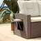 Flash Furniture Huck Wicker Rattan Conversation Set, L-Shaped Sofa w/Table, Wthr Resistant Cushions, Beige/Brown LTS-SET-02023-BG-BR-GG - alternate 4